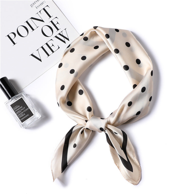 Fashion Polka Dot All-match Women's Professional Silk Scarf