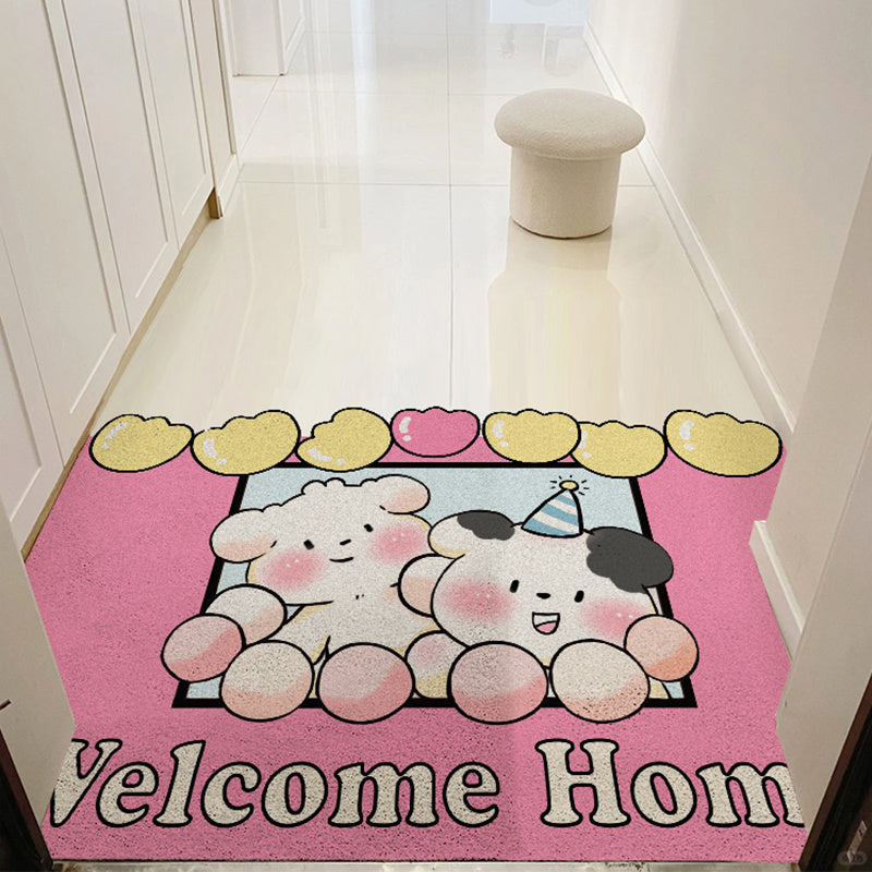 Striped Silk Ring Entrance Door Mat