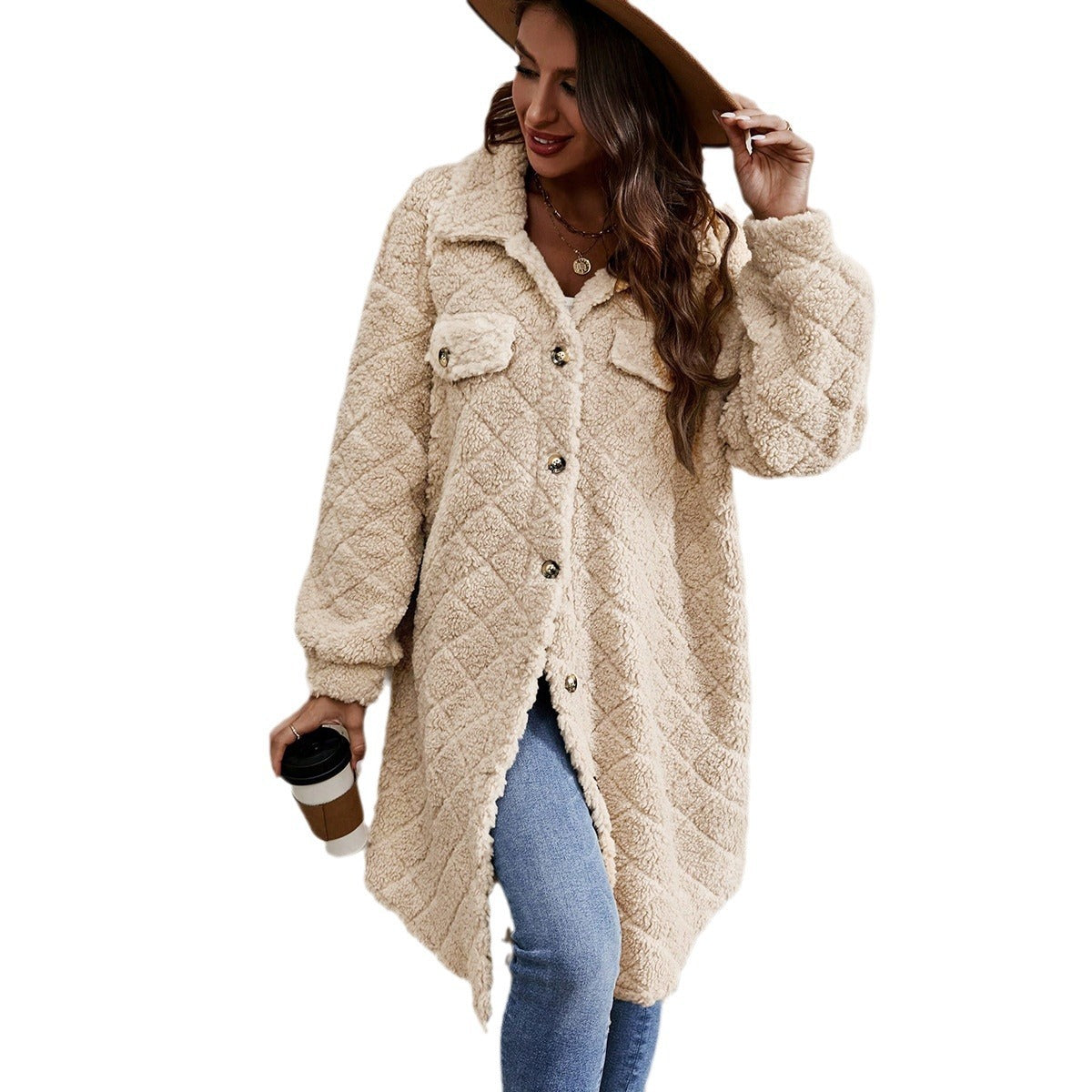 PlushHaven Lapel Coat