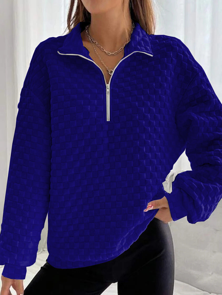 VeluWeave Luxe Zip Sweater