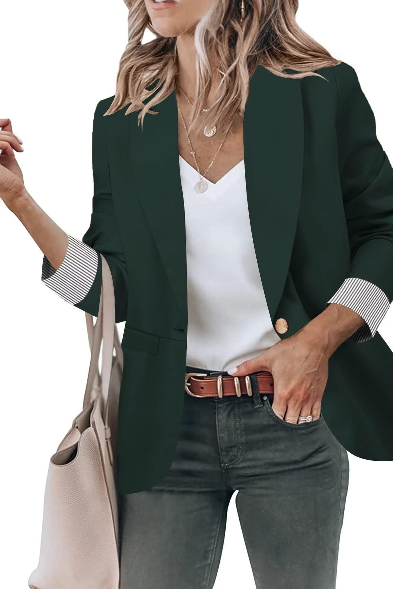ChicCrest Buttoned Cardigan Blazer