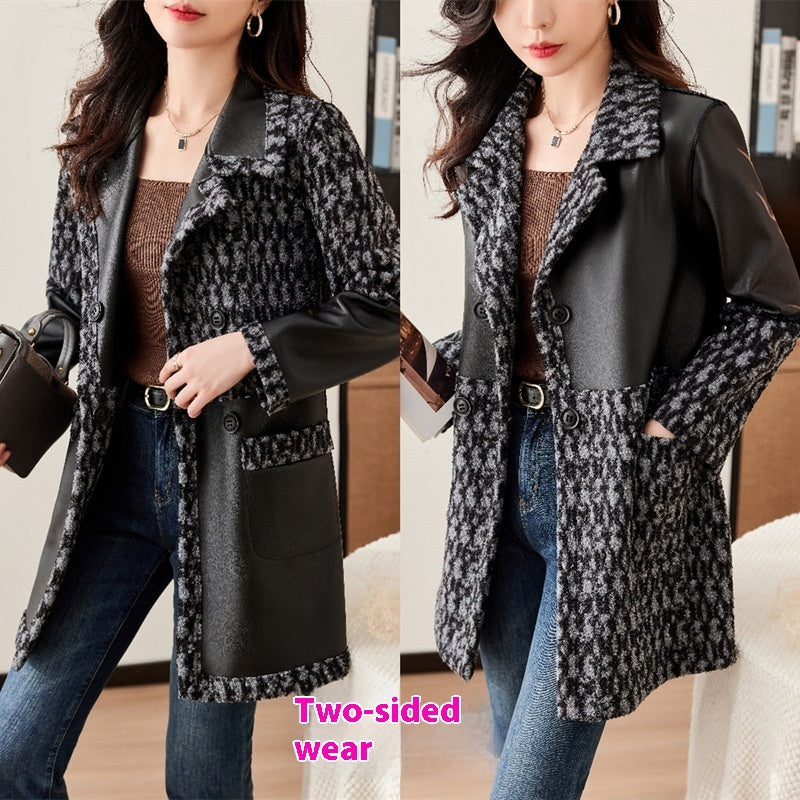 Haining Luxe Leather Coat