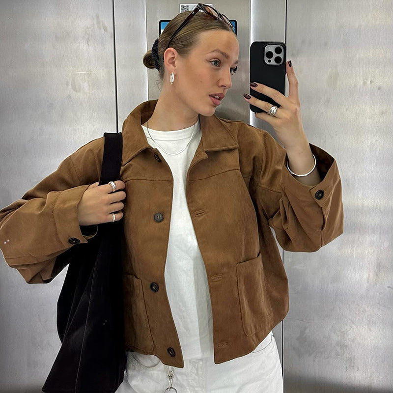 Vintage Ember Lapel Jacket