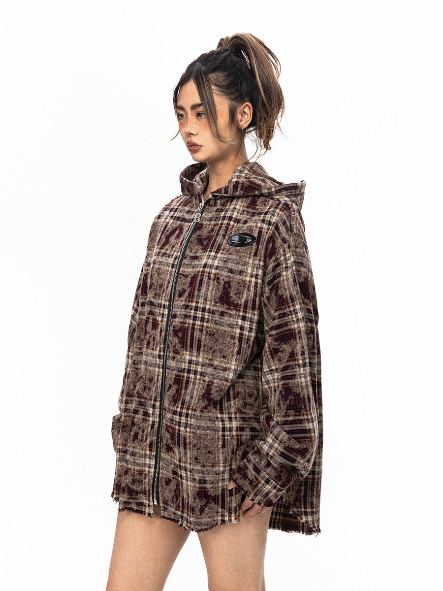 PlaidEra Retro Zip Hoodie