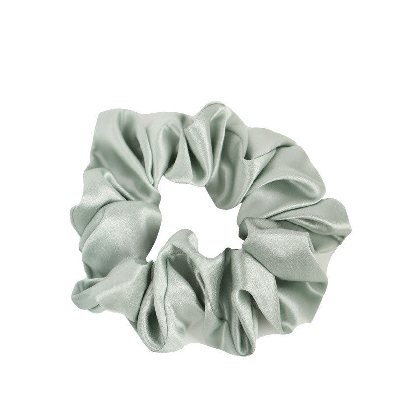 Women's Solid Shiny Silk Hair Tie Large Conditioner