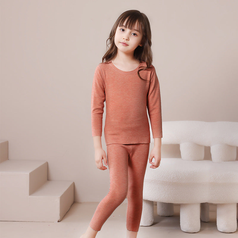 Children's Thermal Wool Silk Underwear Set