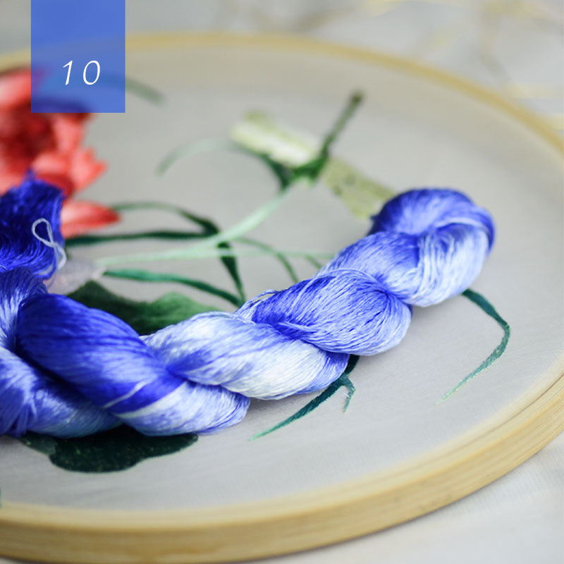 Famous Ancient Embroidery Art Silk Gradient Embroidery Line