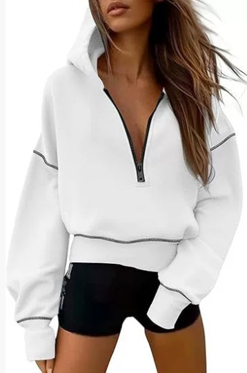 ZipAura Cropped Hoodie