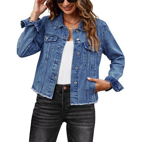 Eterna Embossed Denim Luxe Jacket