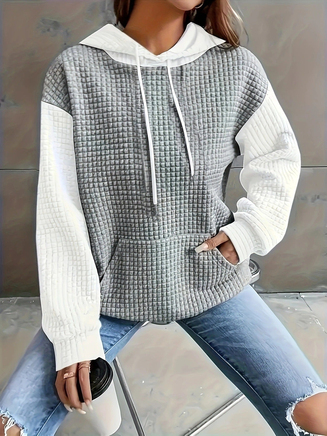 ColorWave™ Casual Patch Hoodie