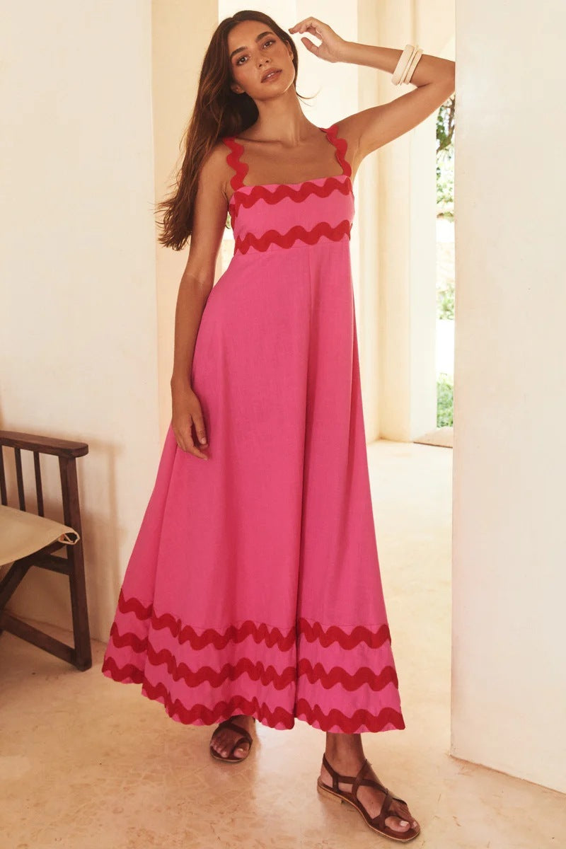 PetalRipple Slip Dress