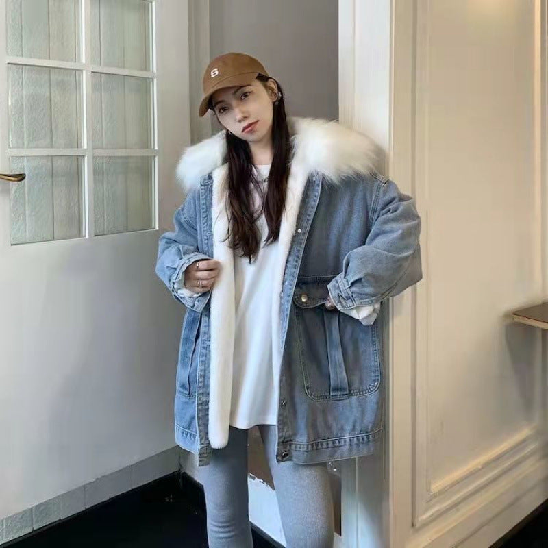 IndigoEase Denim Coat