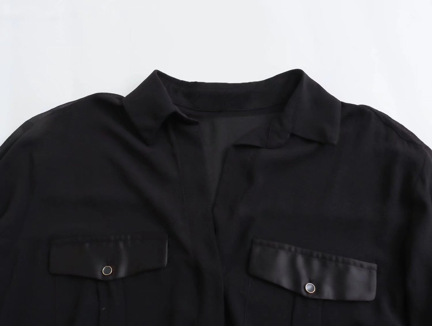 Women's Fashionable All-match Silk Satin Crepe Shirt