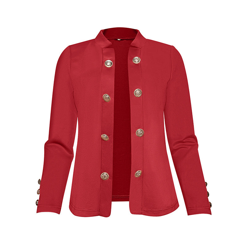 EleganceCurve Double-Breasted Top