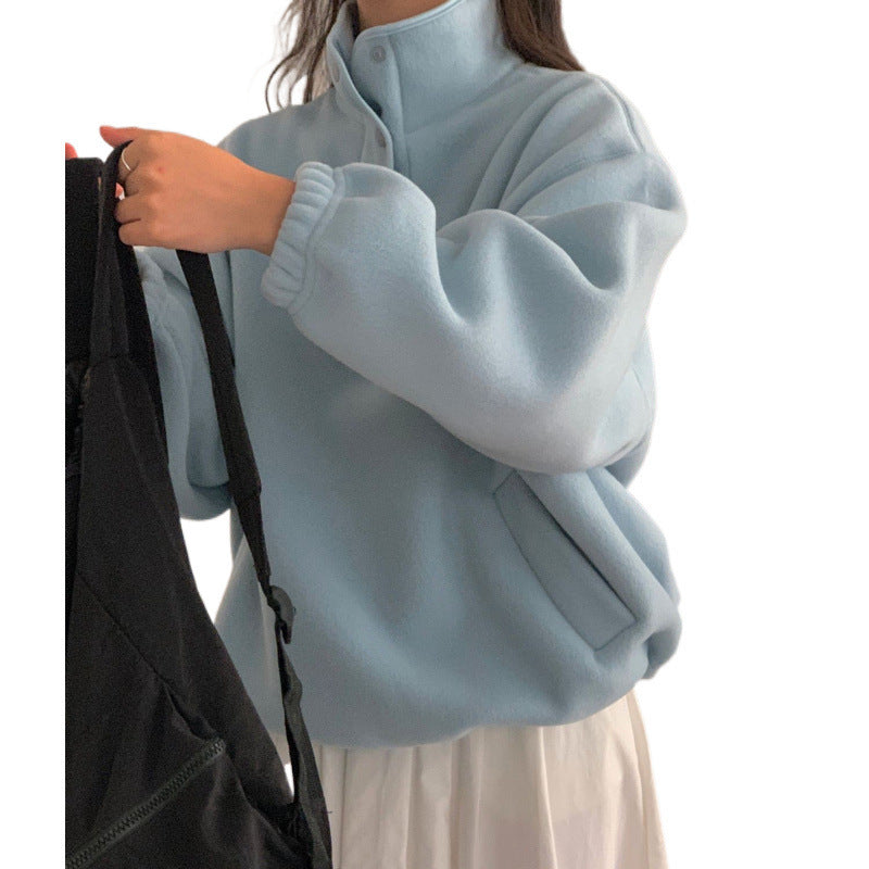 FrostGuard Fleece Stand-Collar Sweater