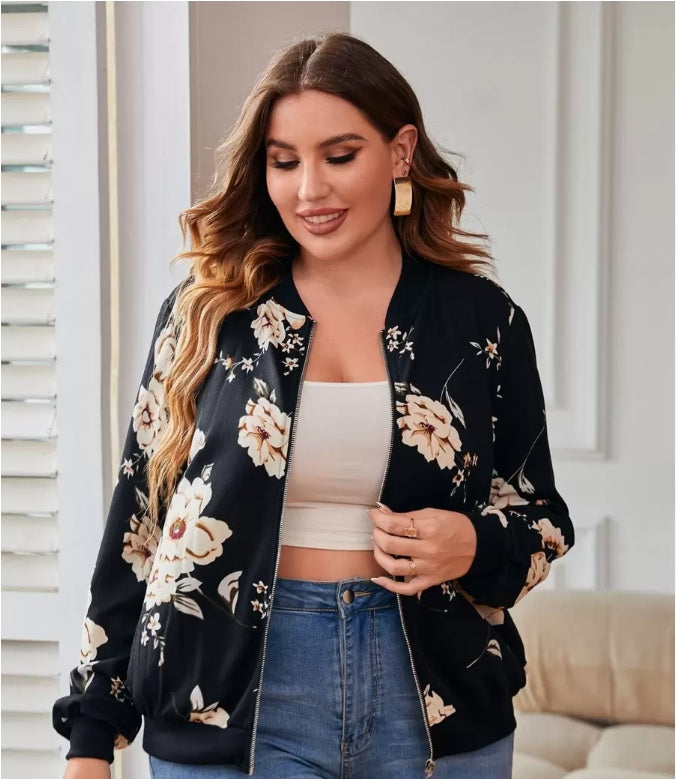 Vintage Bloom Casual Jacket