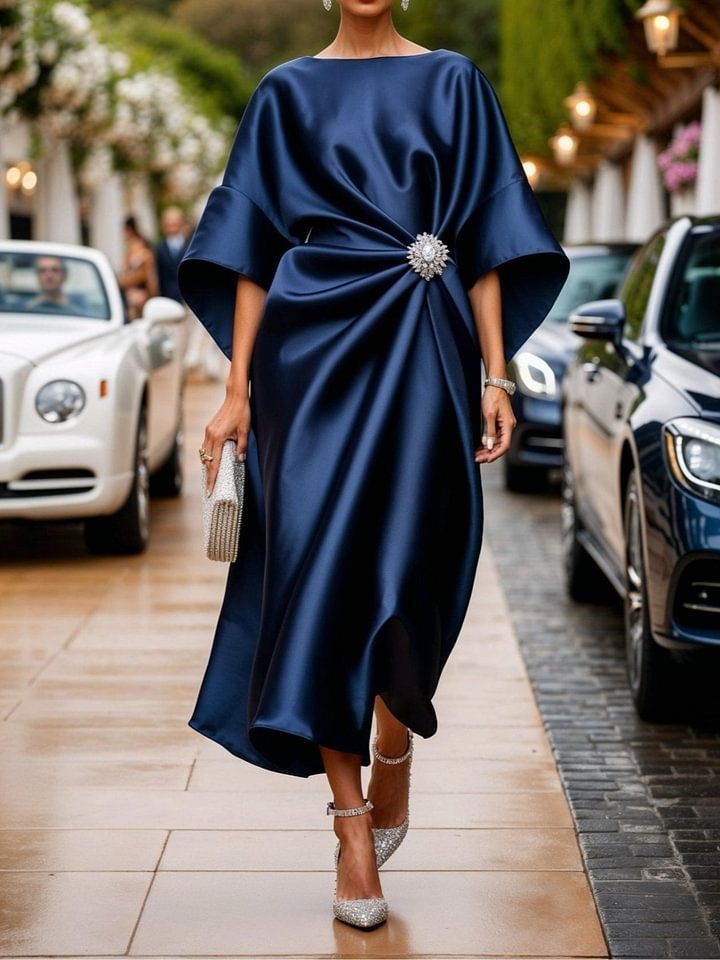 Roselle Pearl Satin Dress