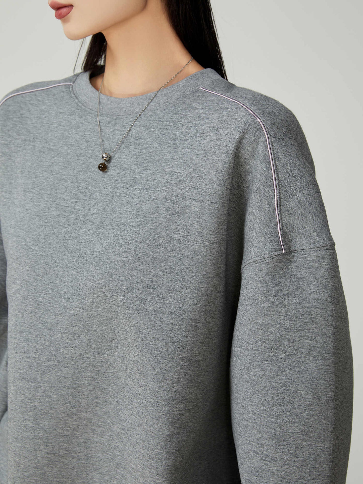 InkMist Gray Print Pullover