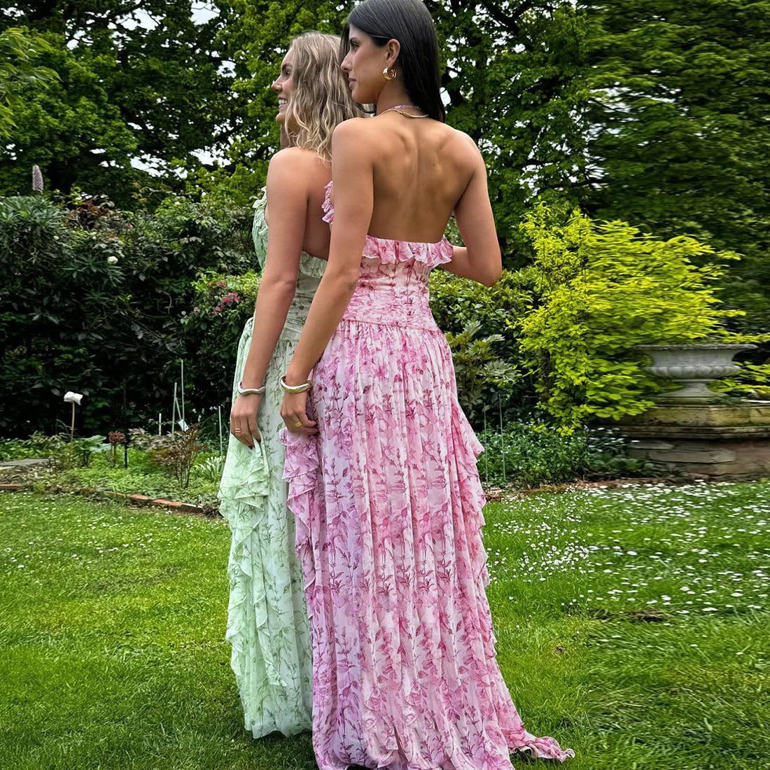 Serena Sky Halter Maxi Dress