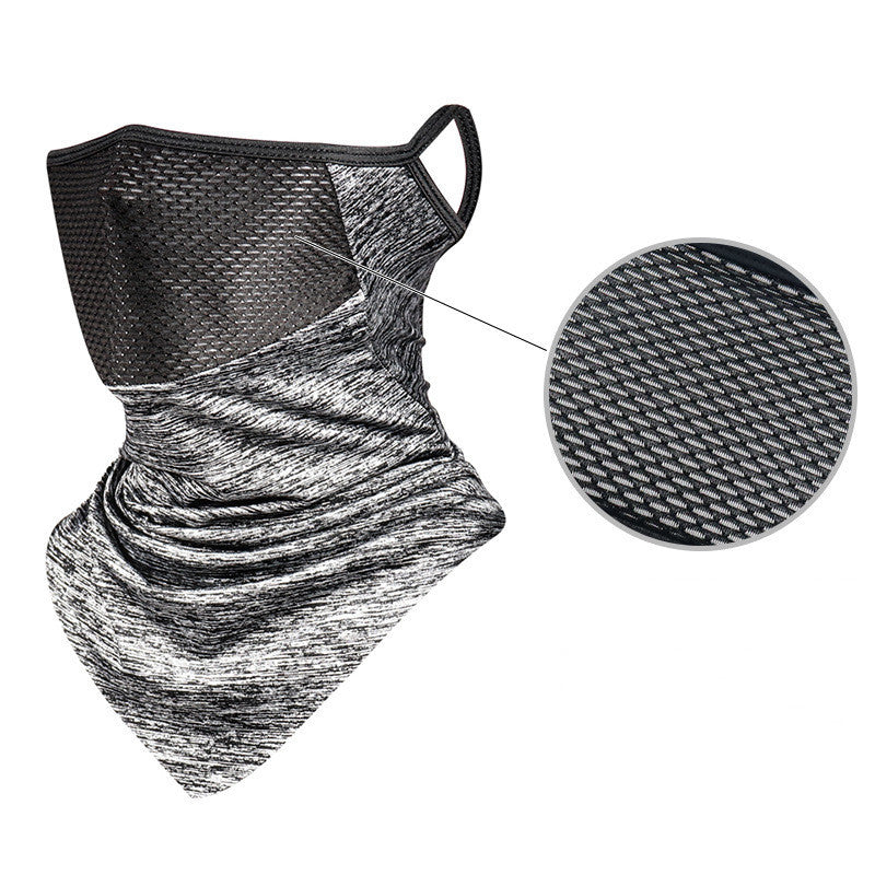 Summer Ice Silk Sunscreen Riding Ear Mask Breathable