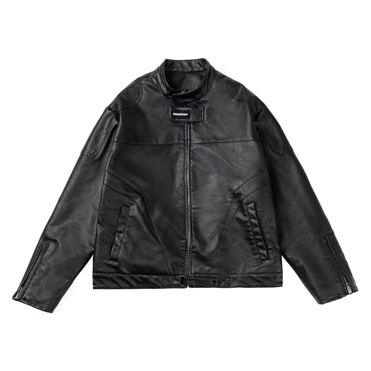 RebelEdge Distressed Leather Moto Coat