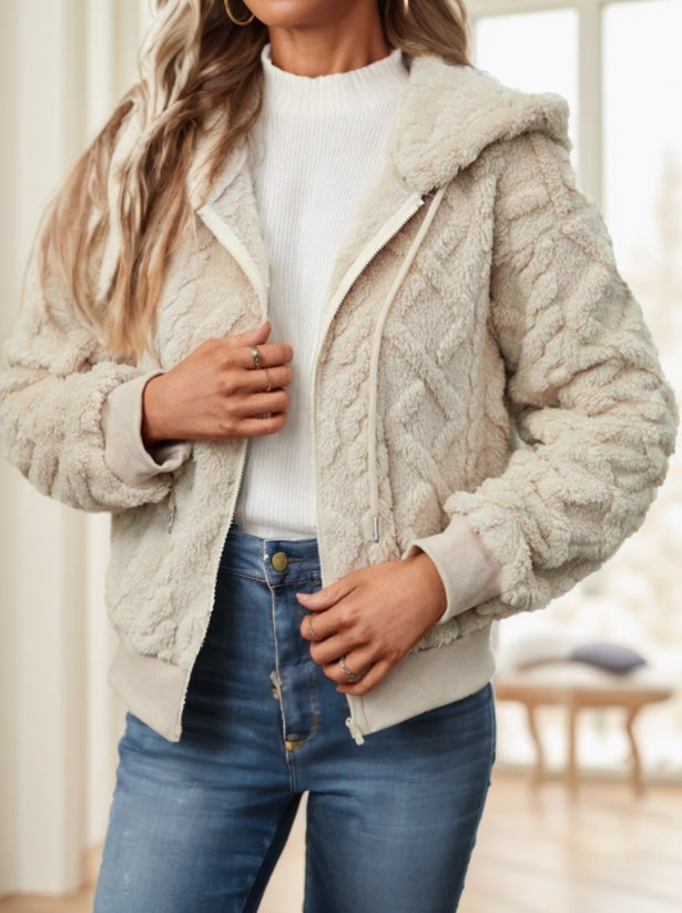 SnugRush Zip Teddy Hoodie