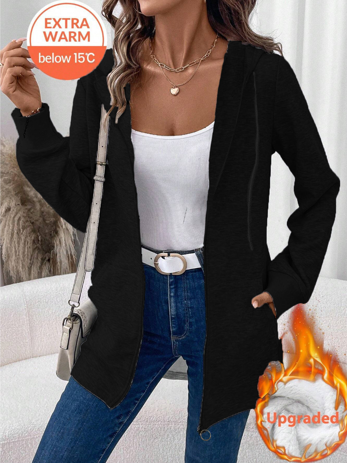 PlushLuxe Hooded Cardigan
