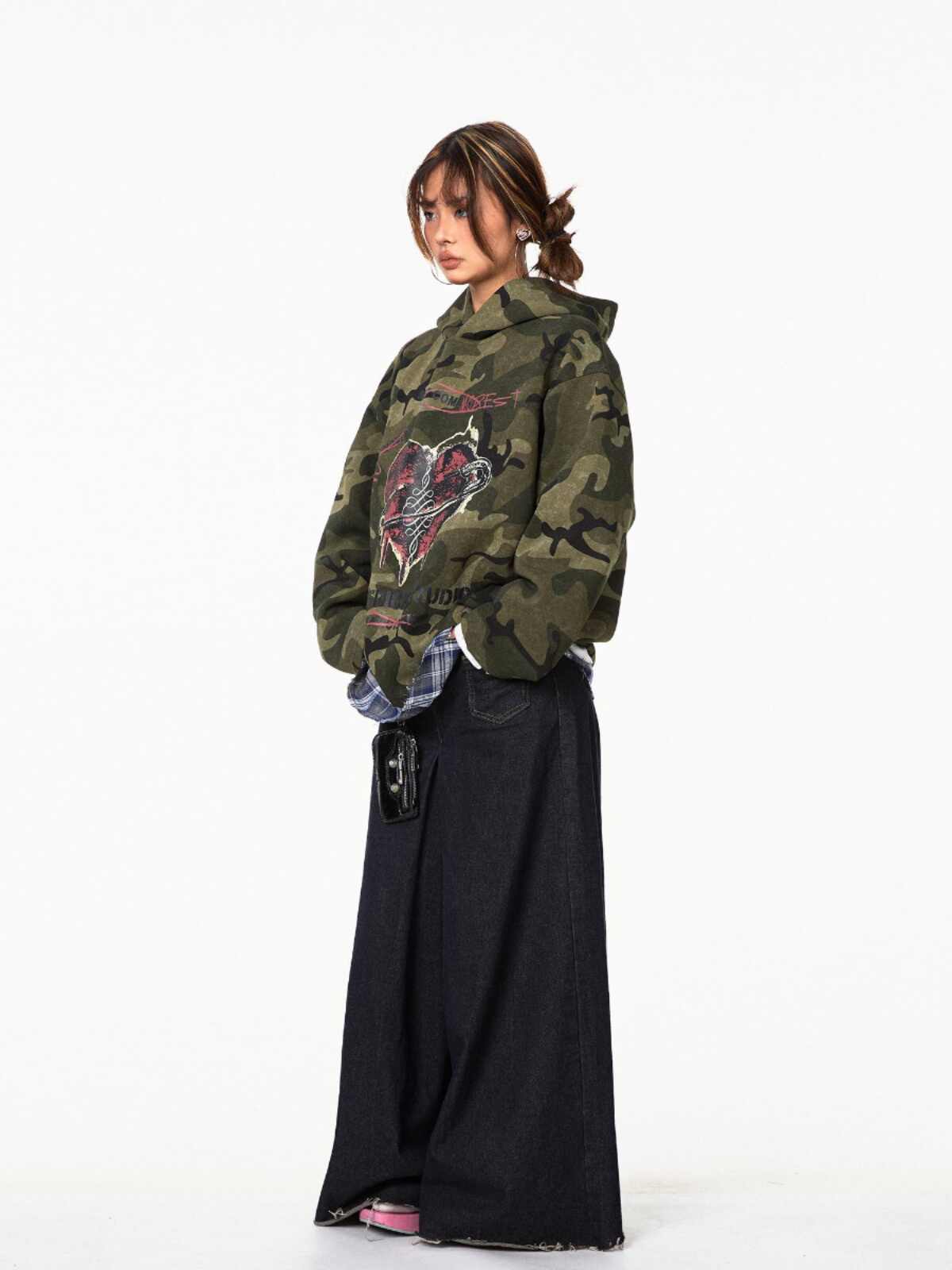 VintageVibe Camo Hoodie