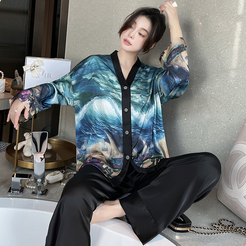 Women's Fashion Casual Simulation Silk Home Wear