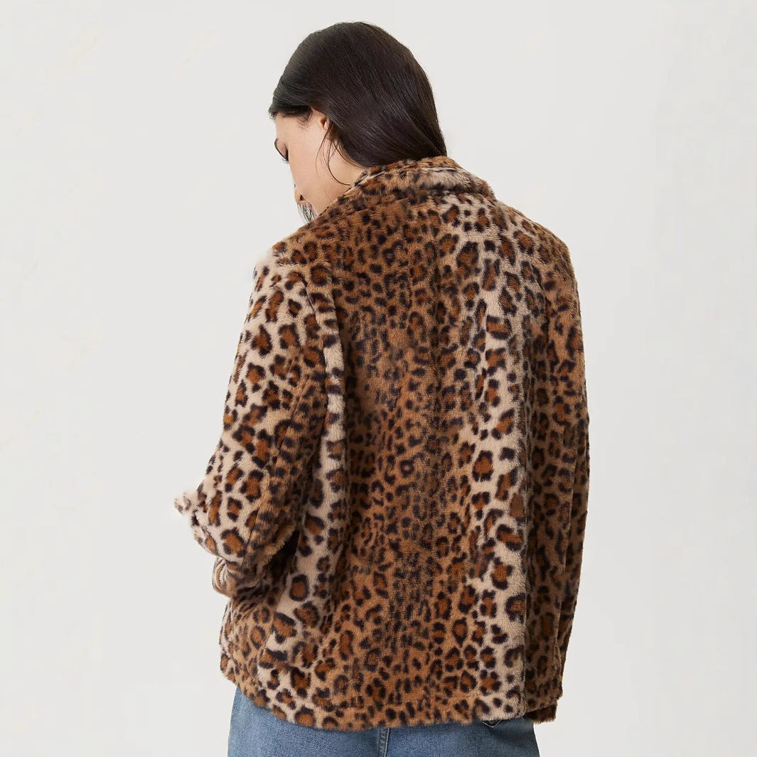 FierceElegance Buckle Leopard Coat