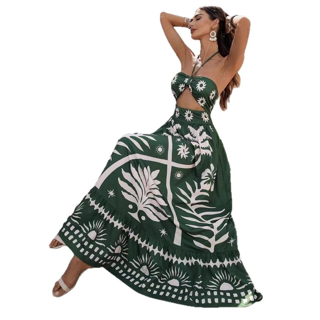 Saffron Bloom Halter Dress