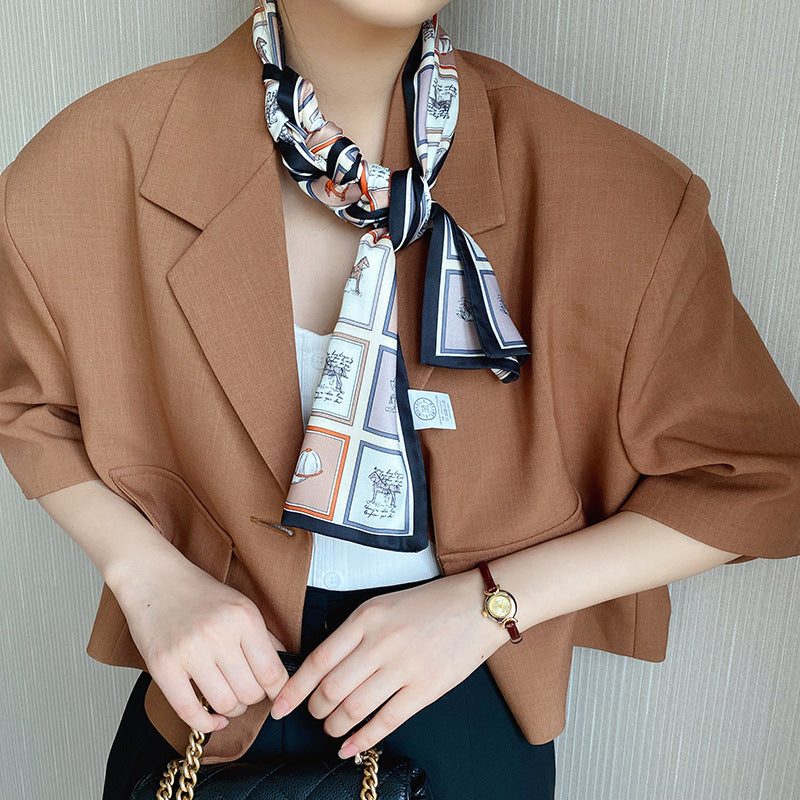 Women's Imitation Silk Scarf Fashion Personality