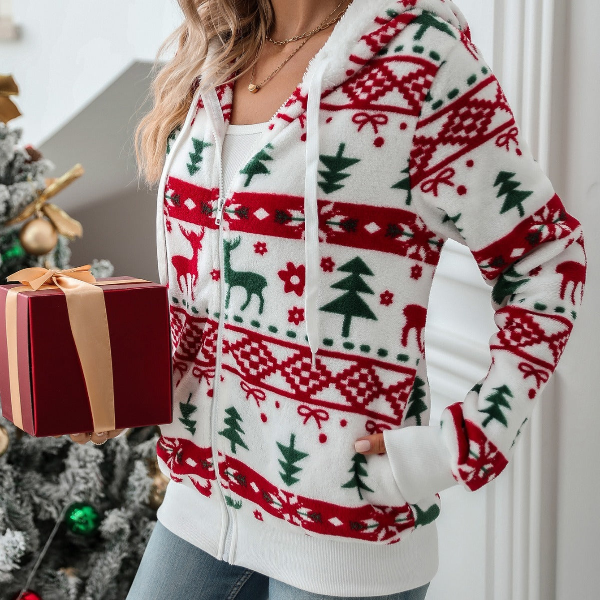 HollySnow Plush Cardigan