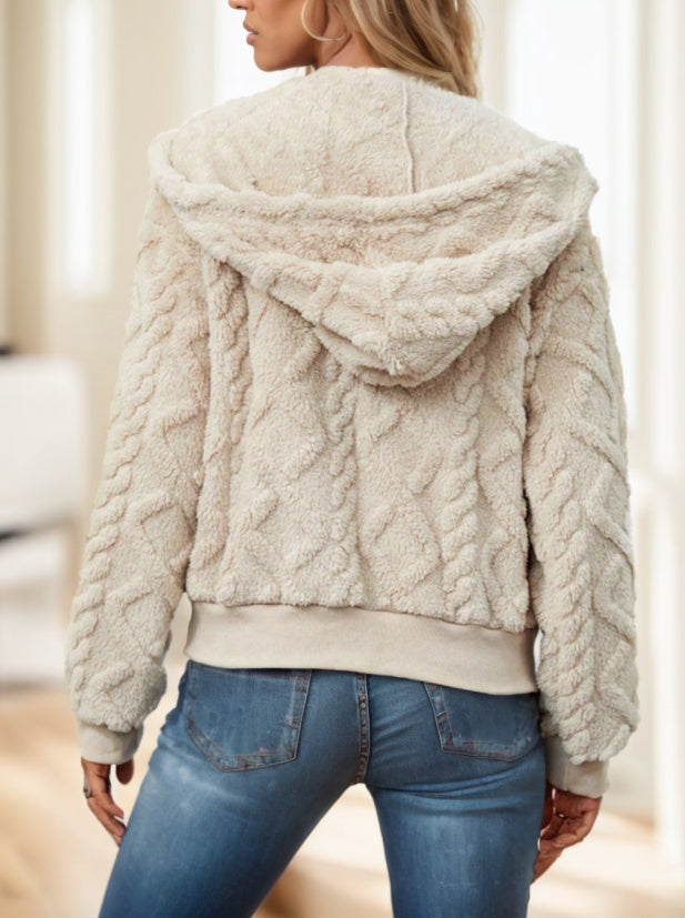 SnugRush Zip Teddy Hoodie