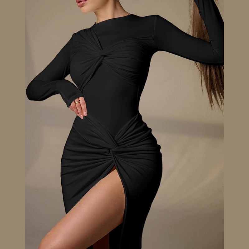 Celestine High-Slit Bodycon Dress