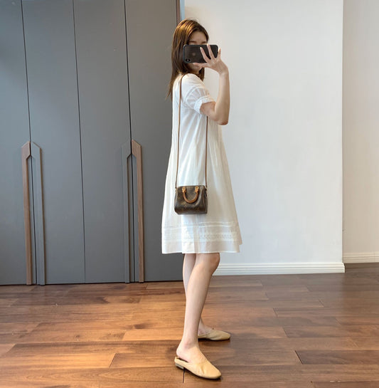 Silk Cotton Super Comfortable Silky Loose Loose Dress