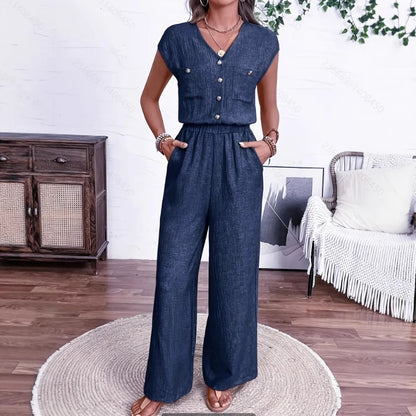 Virelle Formé Button Jumpsuit