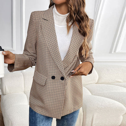 Monarch Houndstooth One-Button Blazer