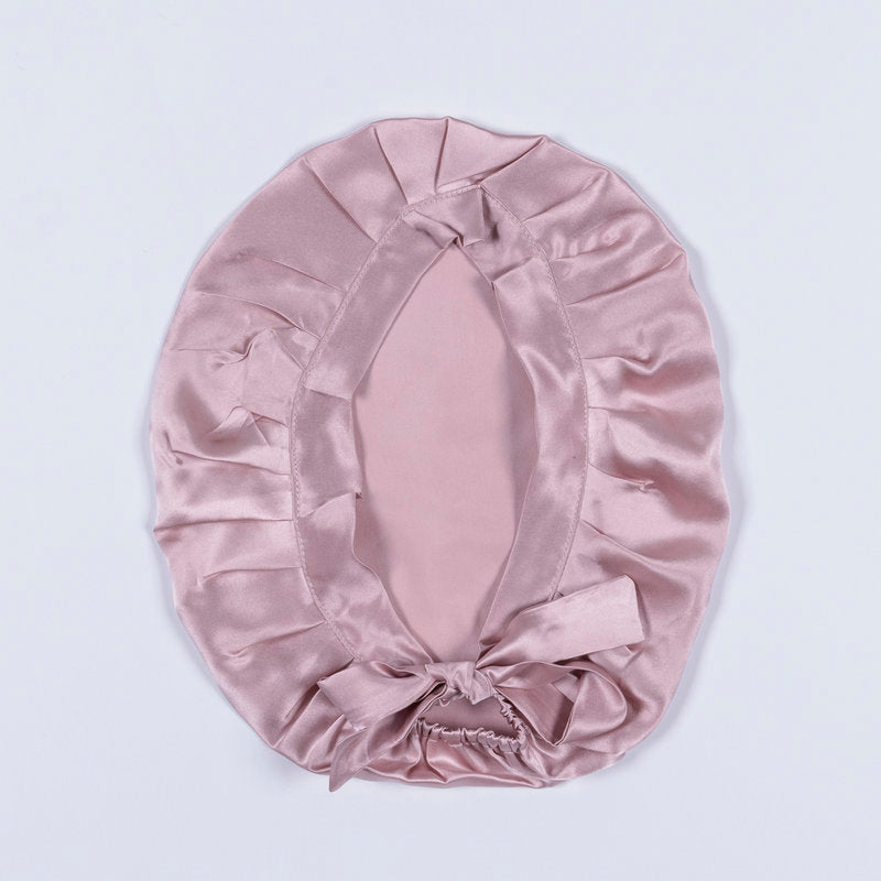 Women's Solid Color Hair Care Silk Nightcap