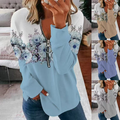 BloomEase Zippered Pullover Sweater