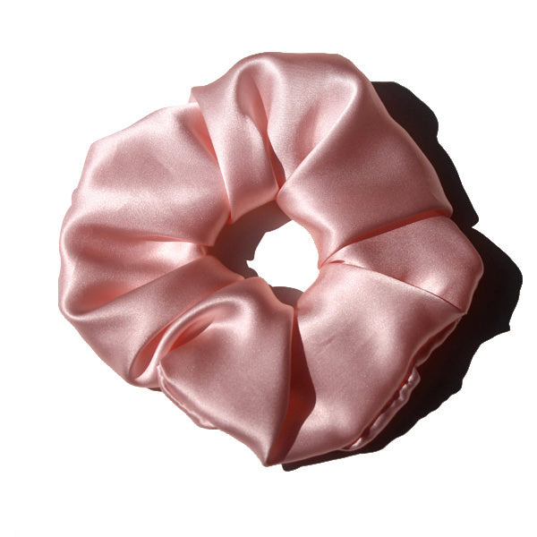 Silk Large Intestine Circle Head Flower Silk Hair Rope Satin