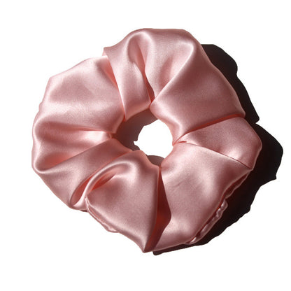 Silk Large Intestine Circle Head Flower Silk Hair Rope Satin