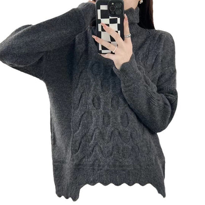 CozyMuse™ TwistKnit Turtleneck