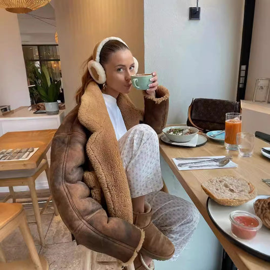 Maillard Bloom Fur Coat
