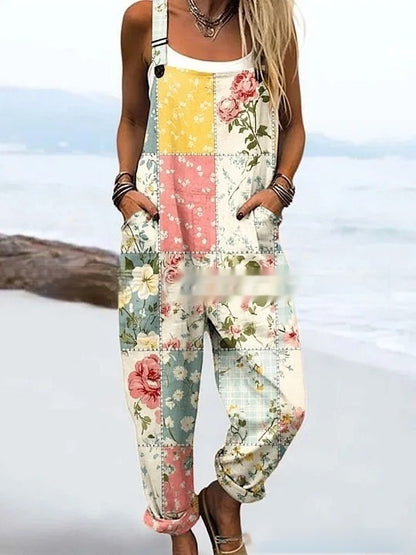 BlossomVerve™ Floral Jumpsuit