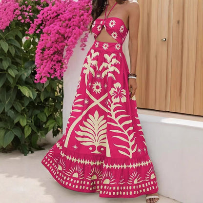 Saffron Bloom Halter Dress