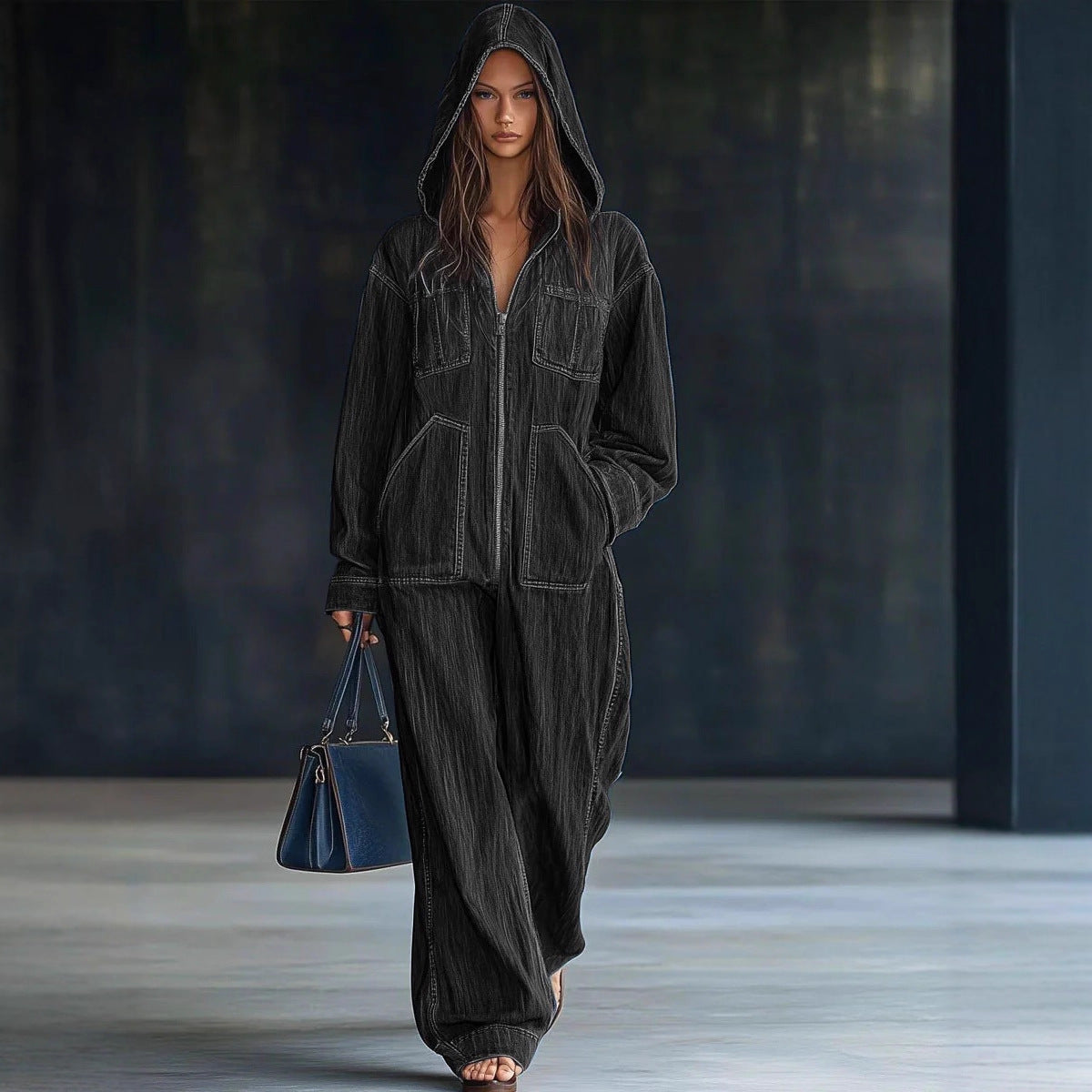 DenimVerve™ Hooded Overall