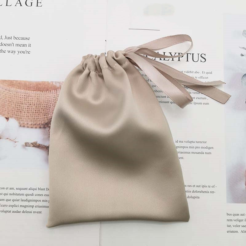 Silk Drawstring Storage Bag Travel Organizer