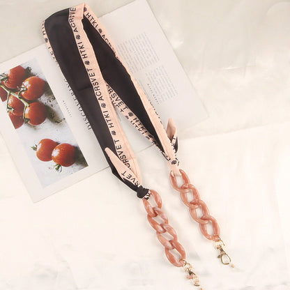 Printed Silk Scarf Eye Chain Hat Windproof Pendant