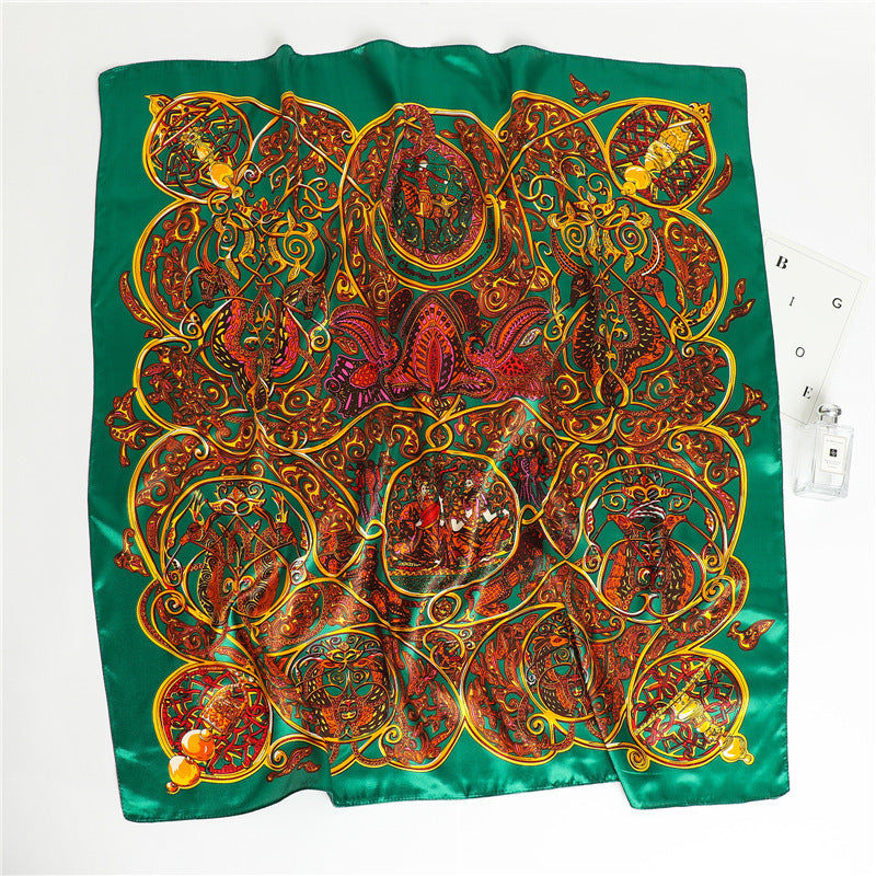 Silk Feel Female Shawl Autumn And Winter Scarf